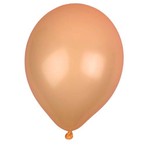 100 Stück Latex Luftballons, Größe 25cm, Pastel Peach Cream von DekoHaus