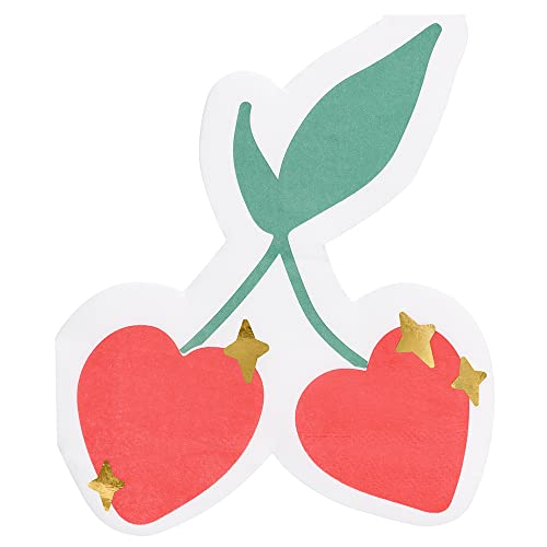 20 Stück Papierservietten Kirschen 3-lagig 13,5x16cm von DekoHaus