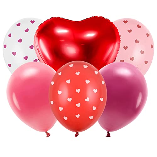 6 Stück Ballons Set Be mine valentine Partyzubehör von DekoHaus