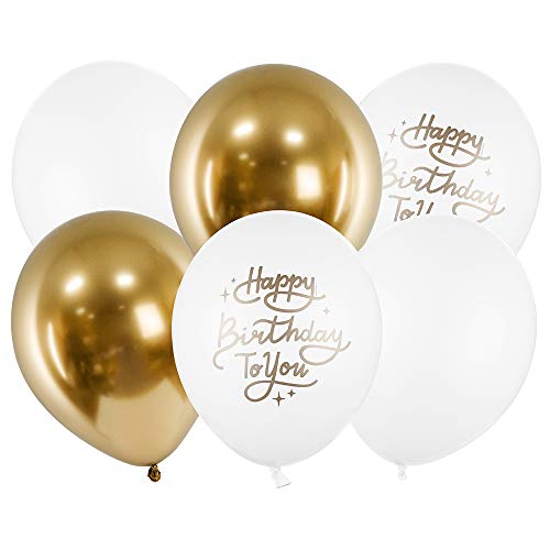 6 Stück Luftballons Set Happy Birthday To You 30cm Partyzubehör von DekoHaus