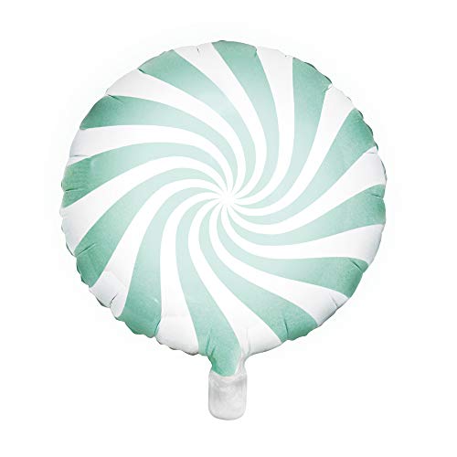 Folienballon Bonbon, Größe 45 cm, mit selbstschließendes Ventil (Mintgrün) von DekoHaus