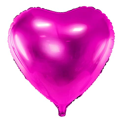 Folienballon Herz (45 cm, Dunkelrosa) von DekoHaus