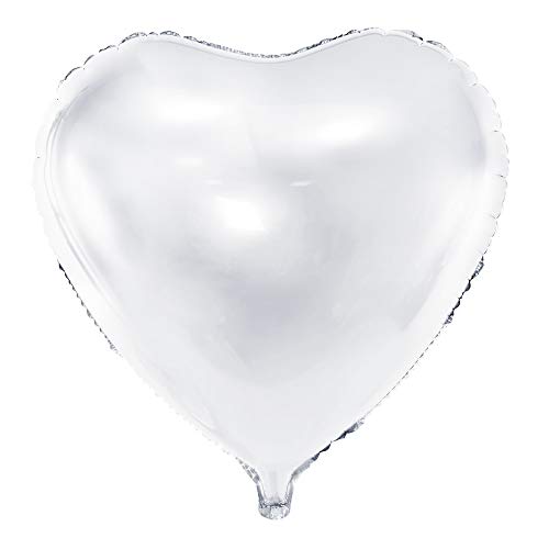 Folienballon Herz (45 cm, Weiß) von DekoHaus