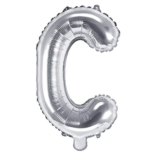 Folienballon Buchstabe C Höhe 35 cm Silber Partyballon von DekoHaus