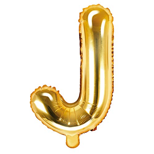DekoHaus Folienballons Buchstaben / Zahlen Höhe 35 cm Farben: Gold oder Silber (J, Gold) von DekoHaus