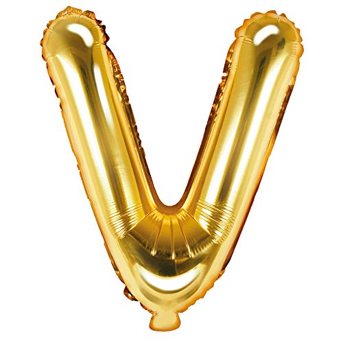 DekoHaus Folienballons Buchstaben / Zahlen Höhe 35 cm Farben: Gold oder Silber (V, Gold) von DekoHaus