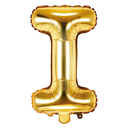Folienballon Buchstabe I Höhe 35 cm Gold Partyballon von DekoHaus