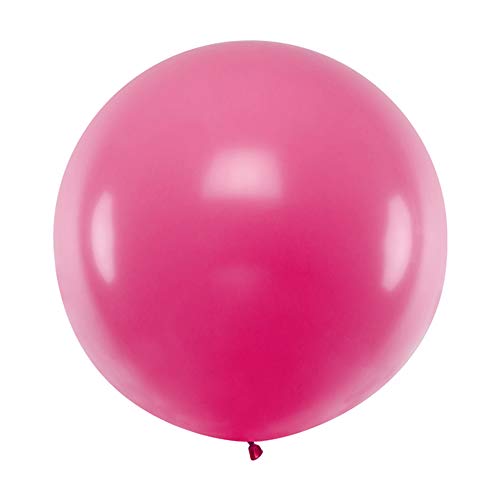 DekoHaus Riesenballons XXL 100 cm Helium Luftballons Farbe wählbar (Fuchsia) von DekoHaus