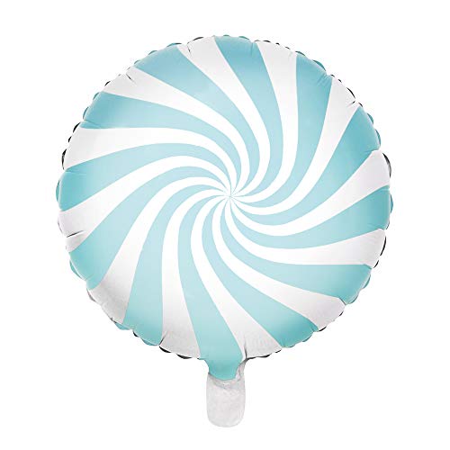 Folienballon Bonbon, Größe 45 cm, mit selbstschließendes Ventil (Hellblau) von DekoHaus