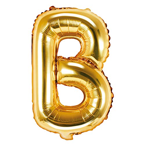Folienballon Buchstabe B Höhe 35 cm Gold Partyballon von DekoHaus