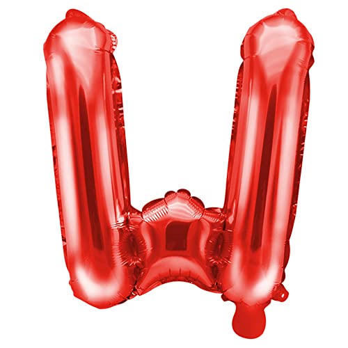 Folienballon Buchstabe W in Rot 35cm von DekoHaus
