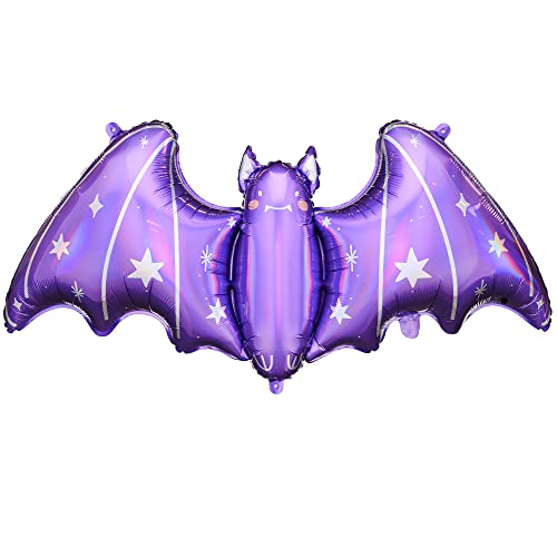 Folienballon Fledermaus in Violett 96,5 x 44,5 cm Partydekorationen von DekoHaus