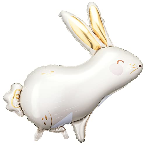 Folienballon Hase in Weiß 70x71,5cm von DekoHaus
