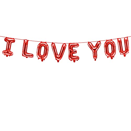 Folienballon I Love You in Rot 210x35cm Folienballon I Love You in Rot 210x35cm von DekoHaus