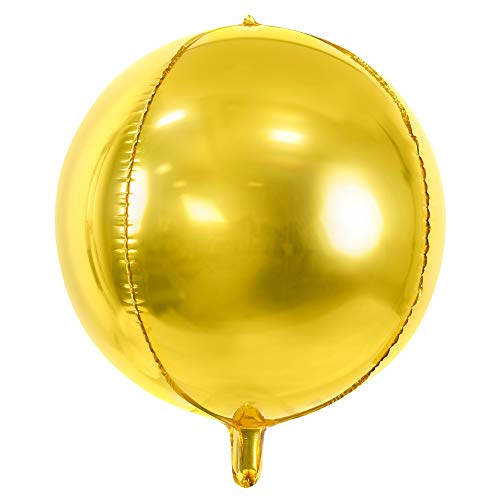 Folienballon Kugel in Gold, Größe: 40cm, Farbauswahl Helium Ballon Geburtstag Dekoration Folienballon Kugel in Gold, Größe: 40cm, Farbauswahl Helium Ballon Geburtstag Dekoration von DekoHaus