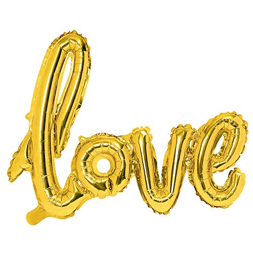 Folienballon Love in Gold 73x59cm Partyzubehör Folienballon Love in Gold 73x59cm Partyzubehör von DekoHaus