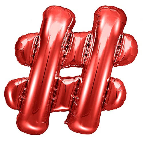 Folienballon Unterschrift # in Rot 35cm Folienballon Unterschrift # in Rot 35cm von DekoHaus