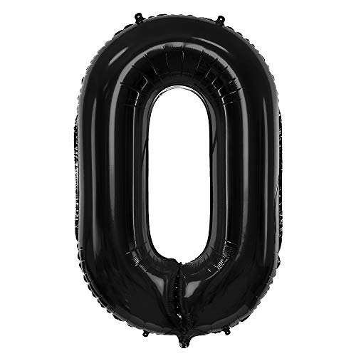 Folienballon Zahl 0 in Schwarz 86cm Luftballons Folienballon Zahl 0 in Schwarz 86cm Luftballons von DekoHaus