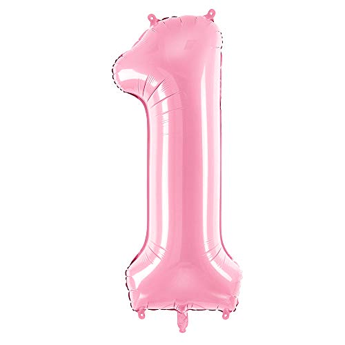 Folienballon Zahl 1 in Rosa 86cm Partyzubehör Folienballon Zahl 1 in Rosa 86cm Partyzubehör von DekoHaus