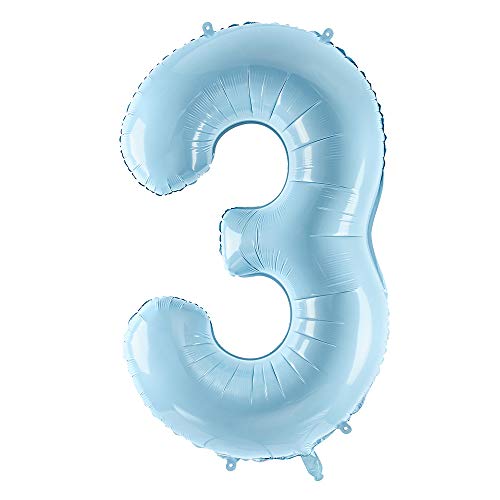 Folienballon Zahl 3 in Blau 86cm Partyzubehör Folienballon Zahl 3 in Blau 86cm Partyzubehör von DekoHaus