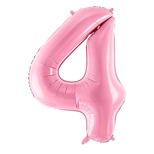 Folienballon Zahl 4 in Rosa 86cm Partyzubehör Folienballon Zahl 4 in Rosa 86cm Partyzubehör von DekoHaus