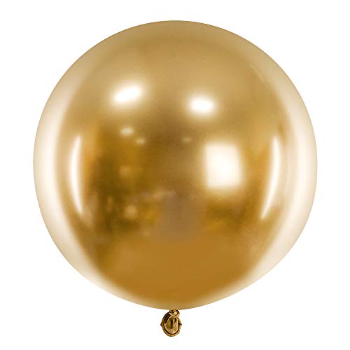 Glossy Runde Luftballon in Gold 60cm Chrom-Ballons von DekoHaus