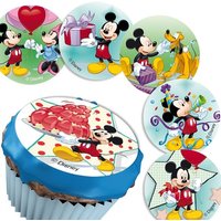 12 Mickymaus Muffinaufleger 4,5cm, für Disneyparty Muffins dekorieren 12 Mickymaus Muffinaufleger 4,5cm, für Disneyparty Muffins dekorieren von Dekoback GmbH