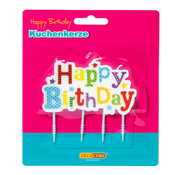 Kuchenkerze Happy Birthday von Dekoback