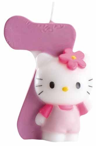 Kuchenkerze Hello Kitty Zahl 7 von Dekoback