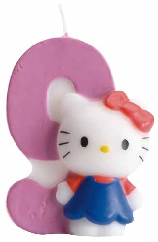 Kuchenkerze Hello Kitty Zahl 9 von Dekoback