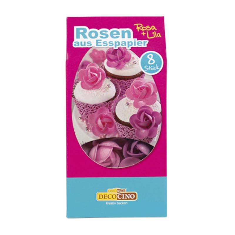 Oblaten-Rosen rosa/lila von Dekoback