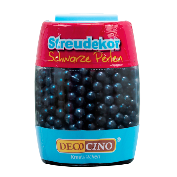 Streudekor Perlen schwarz, 65g von Dekoback