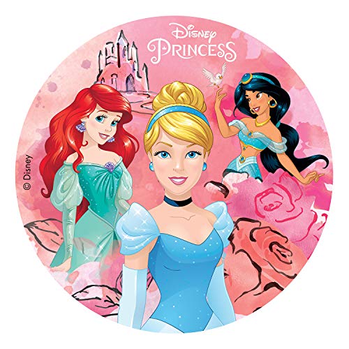 Dekora 236037 Disney Prinzessinnen Tortenaufleger aus zuckerfreiem Esspapier-20 cm, 20 cm von dekora