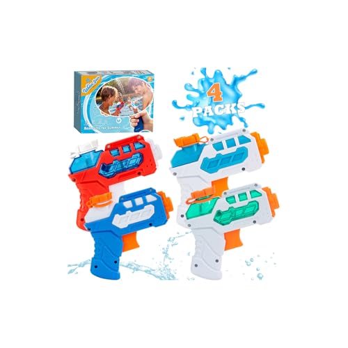 4 Packungen Wasserpistolen für Kinder, Mini-Wasserpistole für Sommerpool, Garten, Strand, Trainingsspielzeug für Hunde und Katzen - Geschenkbox 4 Packungen Wasserpistolen für Kinder, Mini-Wasserpistole für Sommerpool, Garten, Strand, Trainingsspielzeug für Hunde und Katzen - Geschenkbox von Dekukar