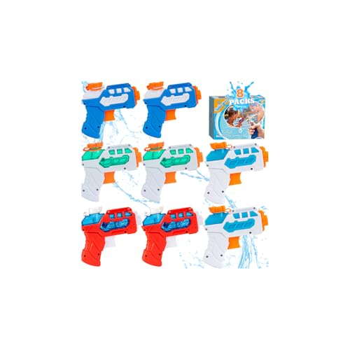 8 Pack Wasserpistole für Kinder, kleine Mini-Wasserpistolen Super-Wasserblaster Wasserspritzpistole, Draußen-Wasserspielzeug Sommer Schwimmbad Strand für Jungen/Mädchen – Geschenkpaket 8 Pack Wasserpistole für Kinder, kleine Mini-Wasserpistolen Super-Wasserblaster Wasserspritzpistole, Draußen-Wasserspielzeug Sommer Schwimmbad Strand für Jungen/Mädchen – Geschenkpaket von Dekukar