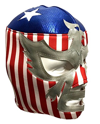Del Mex Lucha Libre Mexikanische Wrestling-Maske, aus Lycra, Kostüm für Erwachsene, Luchador, Patriot America Del Mex Lucha Libre Mexikanische Wrestling-Maske, aus Lycra, Kostüm für Erwachsene, Luchador, Patriot America von Del Mex