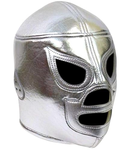 Del Mex Lucha Libre Mexikanische Wrestling-Maske, aus Lycra, Kostüm für Erwachsene, Luchador, El Santo von Del Mex