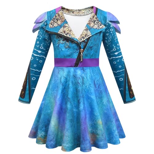 Prinzessin rotes Kleid für Mädchen, Evie Bridget, Reißverschluss, Karneval, Outfit für 4–12 Jahre, Uma, 5-6 Jahre Prinzessin rotes Kleid für Mädchen, Evie Bridget, Reißverschluss, Karneval, Outfit für 4–12 Jahre, Uma, 5-6 Jahre von Delanhon