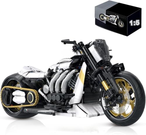 DelightCube DCjmnn Technik Motorrad Bausteine Set,1:5 MOC Klemmbausteine Supermotorrad Modell für Kinder Erwachsene,1810 Teile herausfordernd Rennen Motorrad Bausteine Bauset DelightCube DCjmnn Technik Motorrad Bausteine Set,1:5 MOC Klemmbausteine Supermotorrad Modell für Kinder Erwachsene,1810 Teile herausfordernd Rennen Motorrad Bausteine Bauset von DelightCube