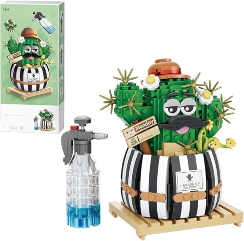 DelightCube Pflanzenstrauß-Bauset, Pflanzenbaustein-Set, Bonsai-Kaktusblöcke, botanische Sammlung, botanisches Baustein-Spielzeug für Heimdekoration, Kinder-Partyzubehör, Geburtstagsgeschenke DelightCube Pflanzenstrauß-Bauset, Pflanzenbaustein-Set, Bonsai-Kaktusblöcke, botanische Sammlung, botanisches Baustein-Spielzeug für Heimdekoration, Kinder-Partyzubehör, Geburtstagsgeschenke von DelightCube