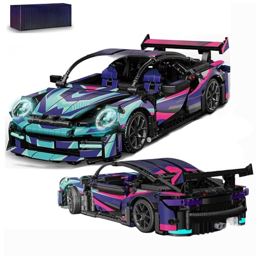 Supersportwagen Bausteine Sets, 1116 Teile 1:14 Drift Auto Bausteine, Technik Rennwagen Modell Bausteine Bausatz Klemmbausteine, Sportwagen Modell Bauset Auto,Geeignet für Erwachsene und Jugendliche von DelightCube