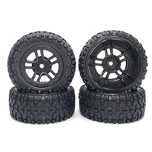 Dellx 4Pcs Reifen Reifen Rad 9300-22 für Spielzeug 9301 9301E Enoze 9301 9301E 1/18 RC Car Ersatzteile Zubehör von Dellx