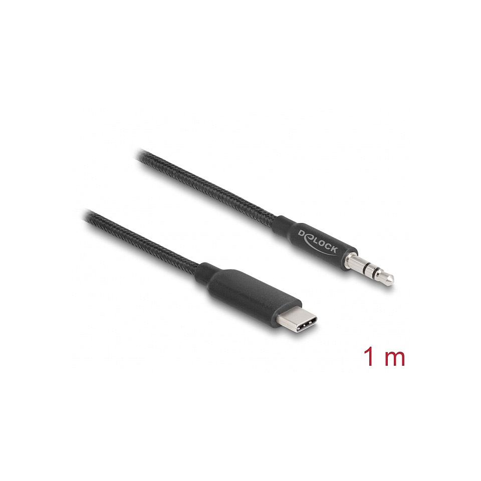 Delock USB C > mini Jack 3,5 mm Audiokabel Delock USB C > mini Jack 3,5 mm Audiokabel von Delock