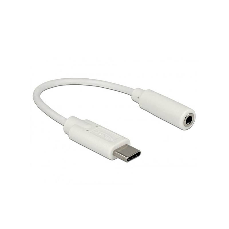 Delock USB Type-C > Mini Stereo Jack Plug WH Adapter/Kupplung von Delock