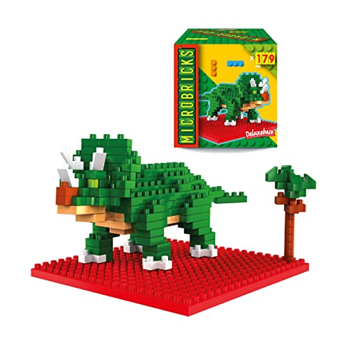 Deluxebase - Microbricks-Triceratops Puzzles 3D, Mehrfarbig (50487) von Deluxebase