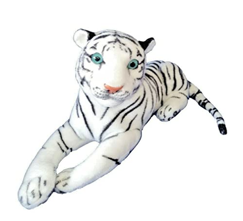 Deluxe Paws Big Cats Wild Realistischer Plüsch, 40 cm (16 Zoll) (Weißer Tiger) von Deluxe Paws