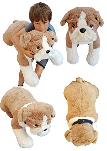 Deluxe Pfoten Extra Große Bulldog Plüsch Plüschtier 65 cm ... von Deluxe Paws