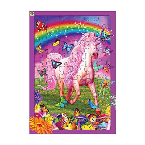 Deluxebase 3D LiveLife Tray Jigsaw Puzzle - Rosa Pony Dazzle. Lentikulares Puzzlespiel des Pferd3d mit 40 Stücken! Tray Puzzle Range Originalvorlage genehmigt vom bekannten Künstler, Michael Sear von Deluxebase