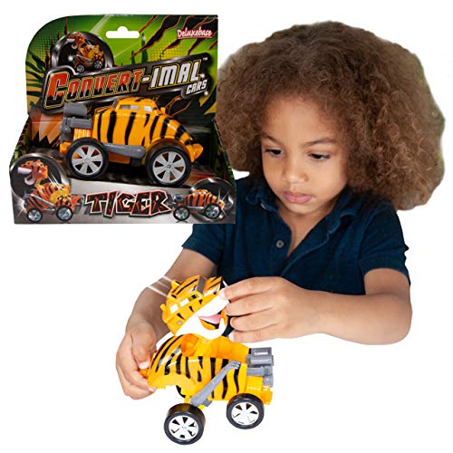 Convertimal Cars - Tiger von Deluxebase. Transformer Spielzeug Autos und Roboter Racer für Kinder. EIN Cooles Wildtier Spielzeug, das die # 1 transformierende Auto Tiger-Spielzeug für jeden ist. von Deluxebase
