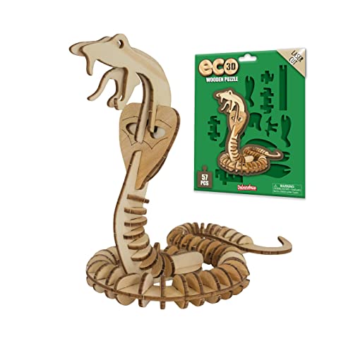 Deluxebase 55802 Eco 3D Wooden Puzzle - Snake Einrastbare Rätsel, Schlange von Deluxebase